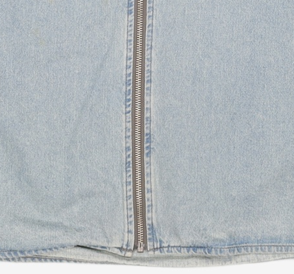 디스이즈네버댓(THISISNEVERTHAT) Washed Denim Zip S/S Shirt Black XL