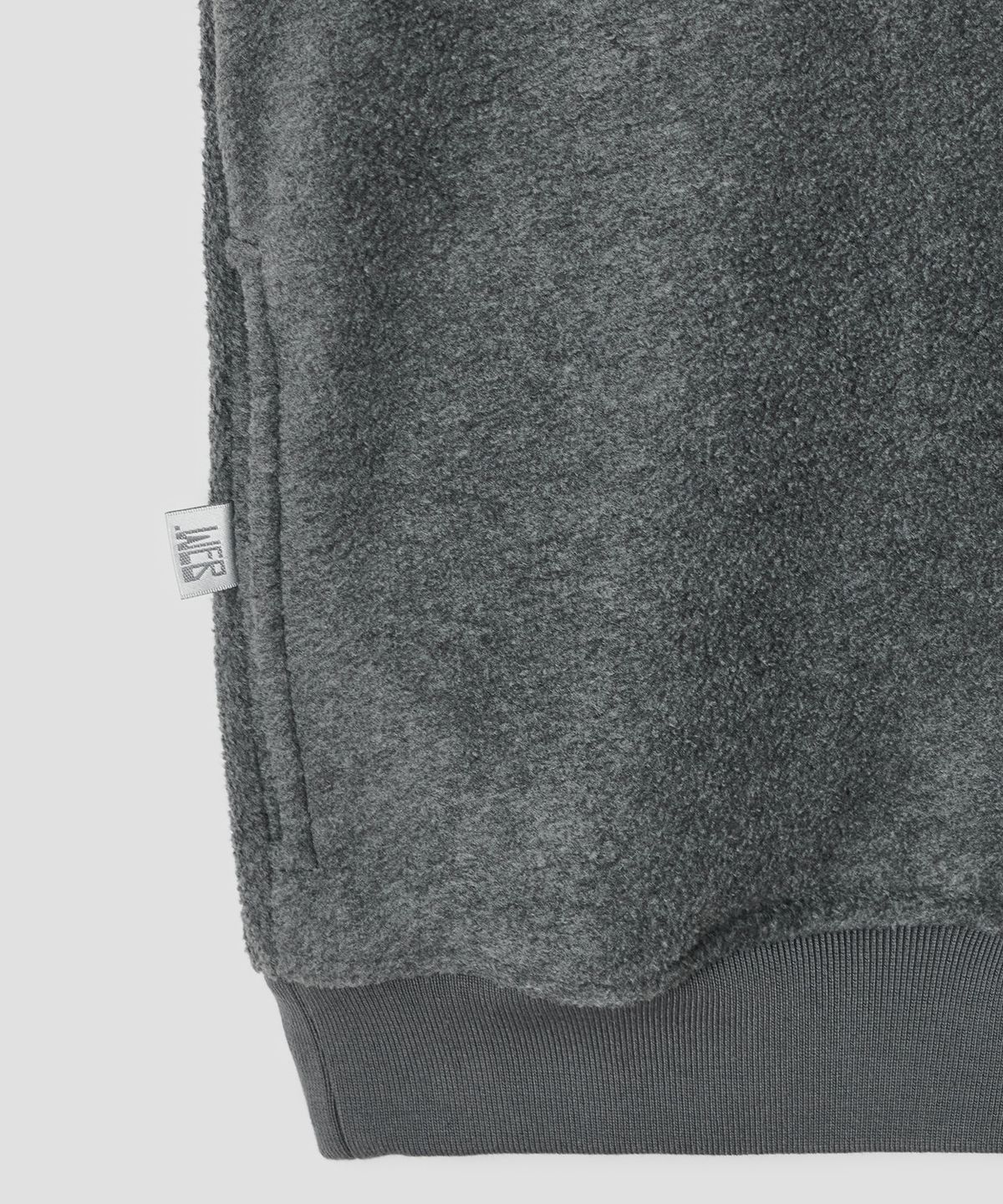 타입서비스(TYPESERVICE) Buttoned Fleece Top [Charcoal]