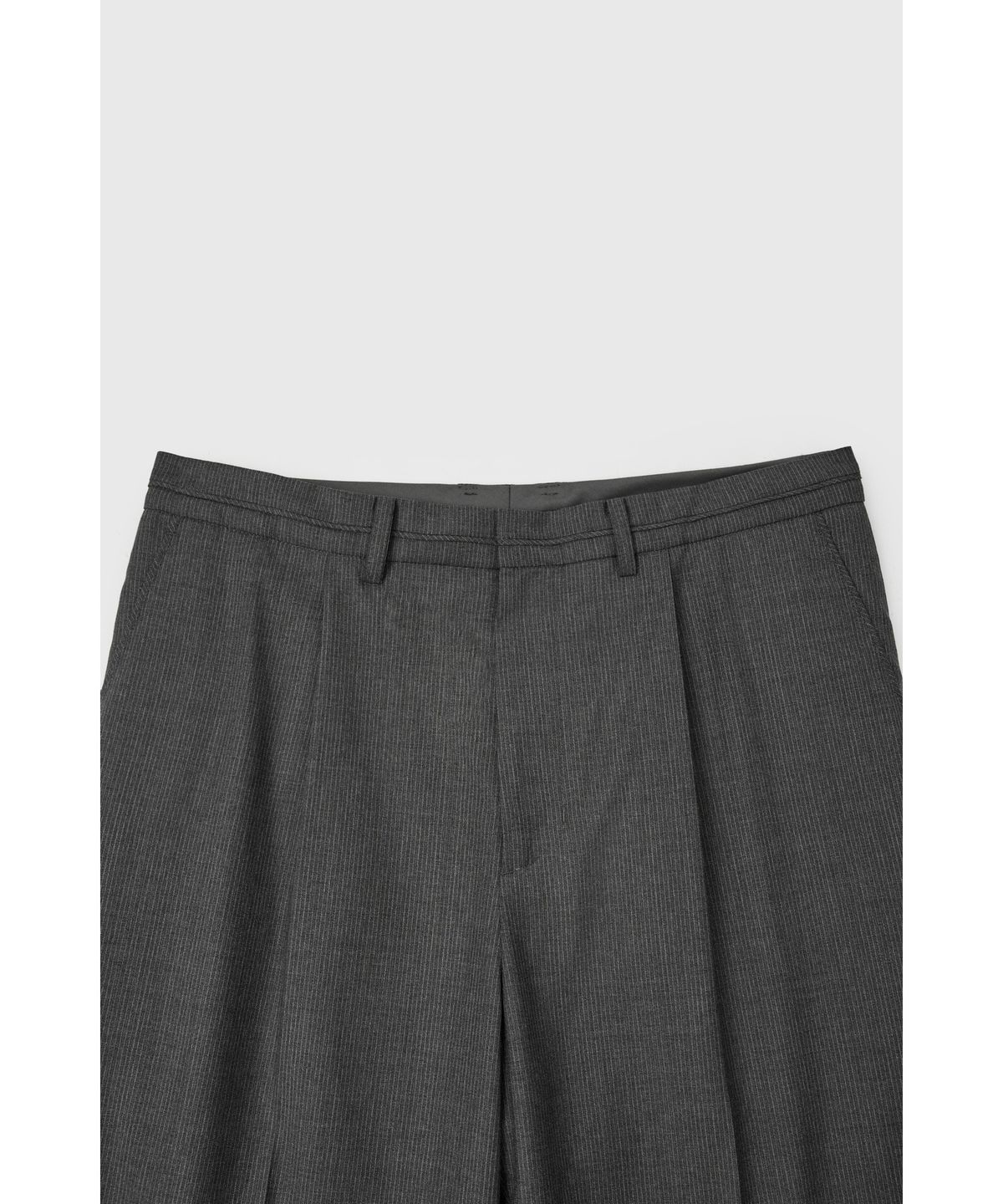 유스(YOUTH) Turn-up Waist Line Pants - Charcoal Grey