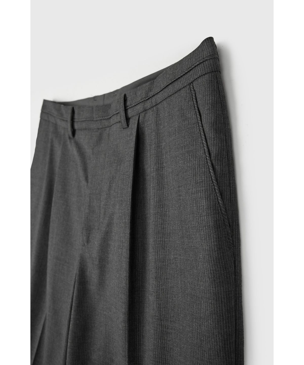 유스(YOUTH) Turn-up Waist Line Pants - Charcoal Grey
