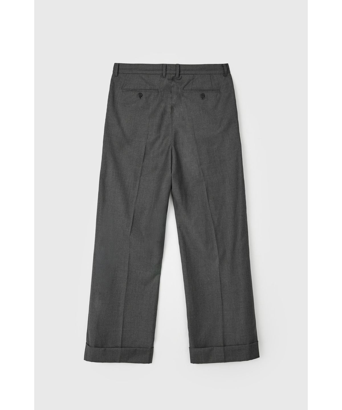 유스(YOUTH) Turn-up Waist Line Pants - Charcoal Grey