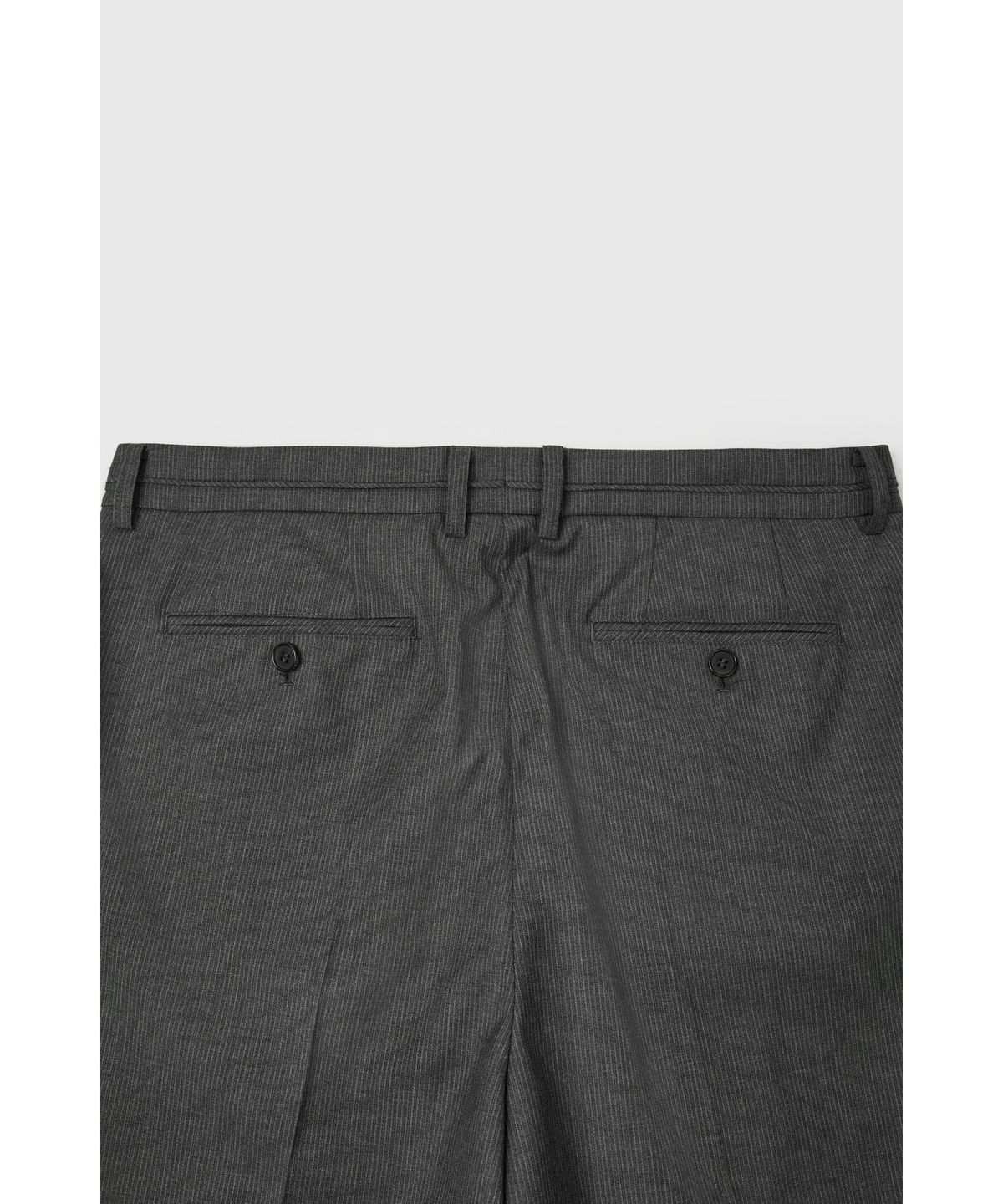유스(YOUTH) Turn-up Waist Line Pants - Charcoal Grey