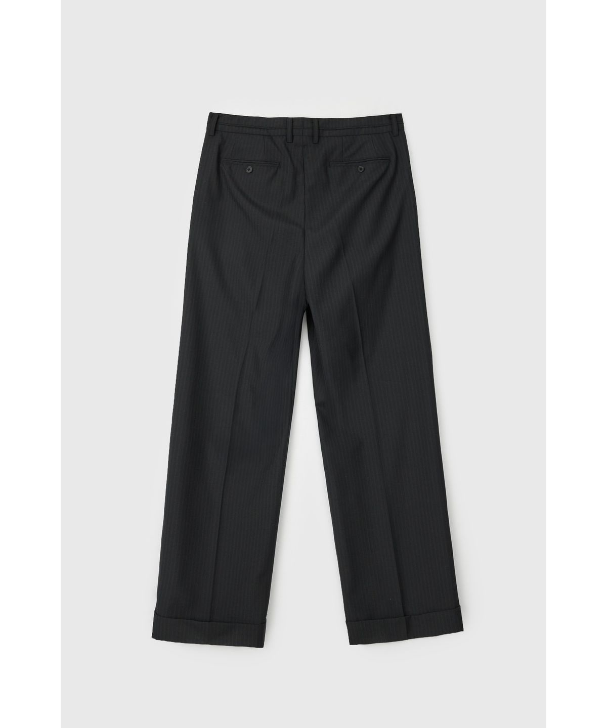 유스(YOUTH) Turn-up Waist Line Pants - Black