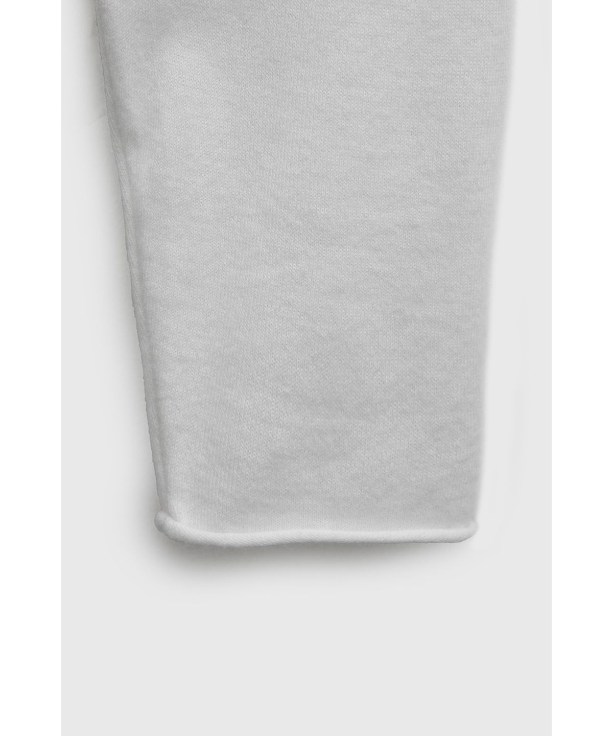 유스(YOUTH) Round-neck Roll-up Knit - White