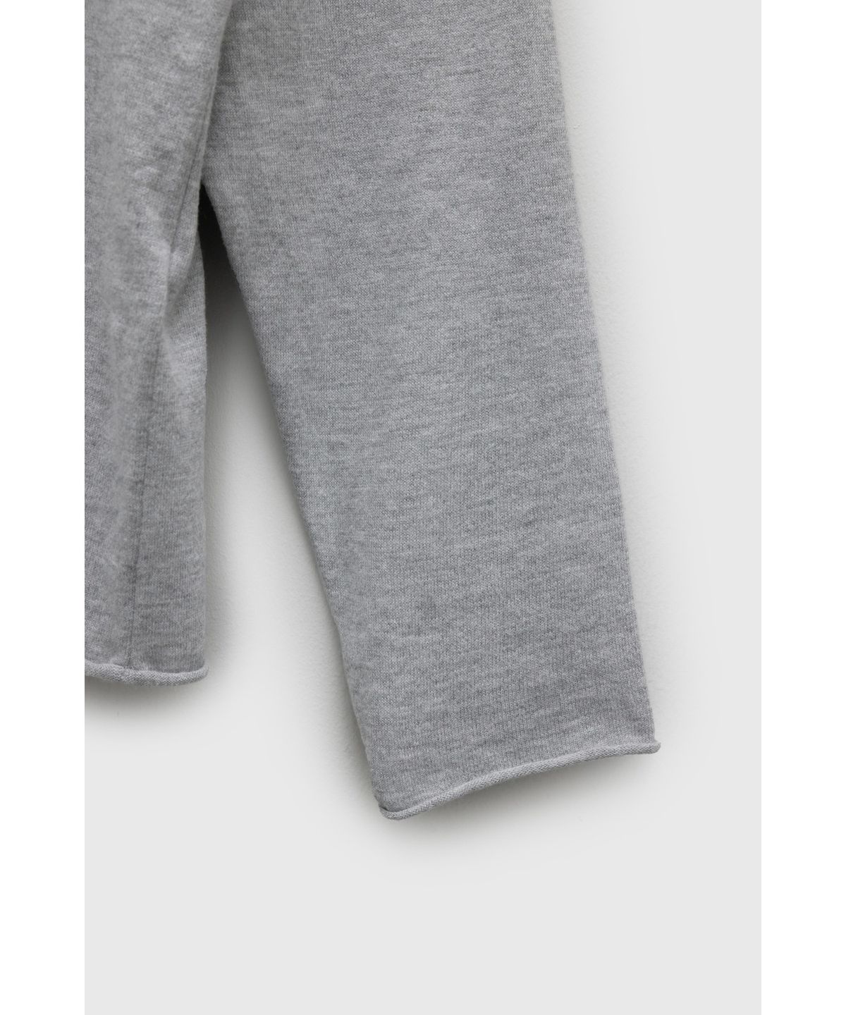 유스(YOUTH) Round-neck Roll-up Knit - Melange Grey