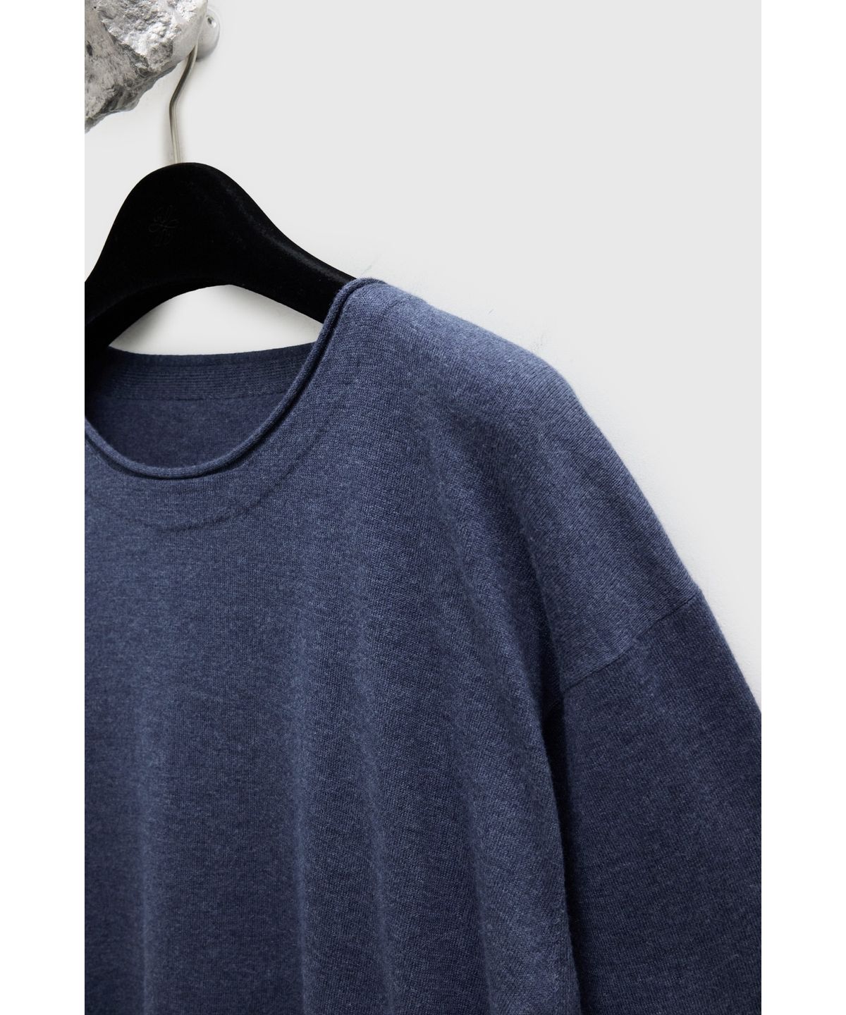 유스(YOUTH) Round-neck Roll-up Knit - Blue