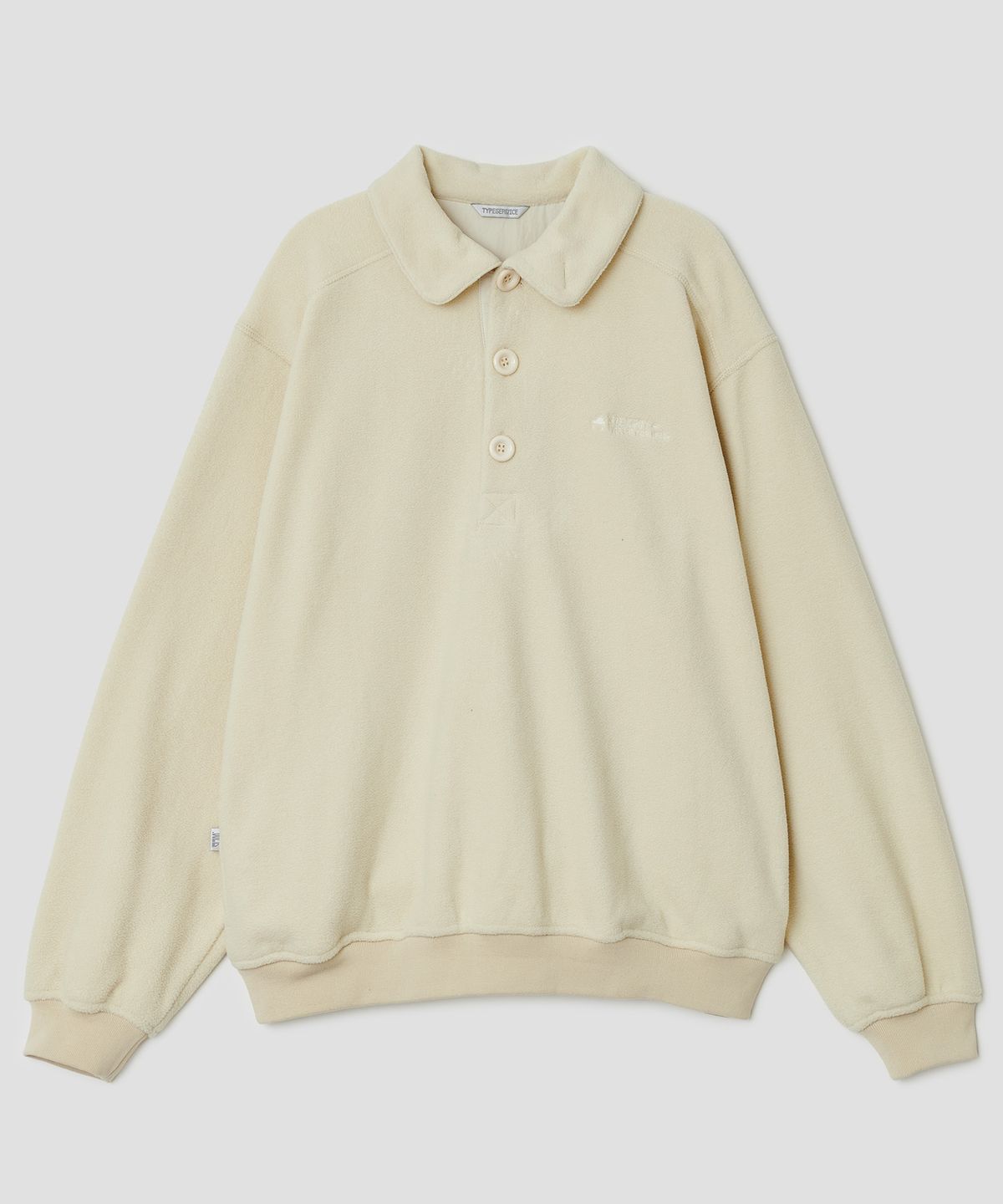 타입서비스(TYPESERVICE) Buttoned Fleece Top [Cream]