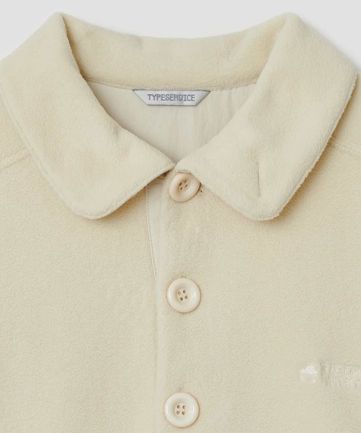 타입서비스(TYPESERVICE) Buttoned Fleece Top [Cream]