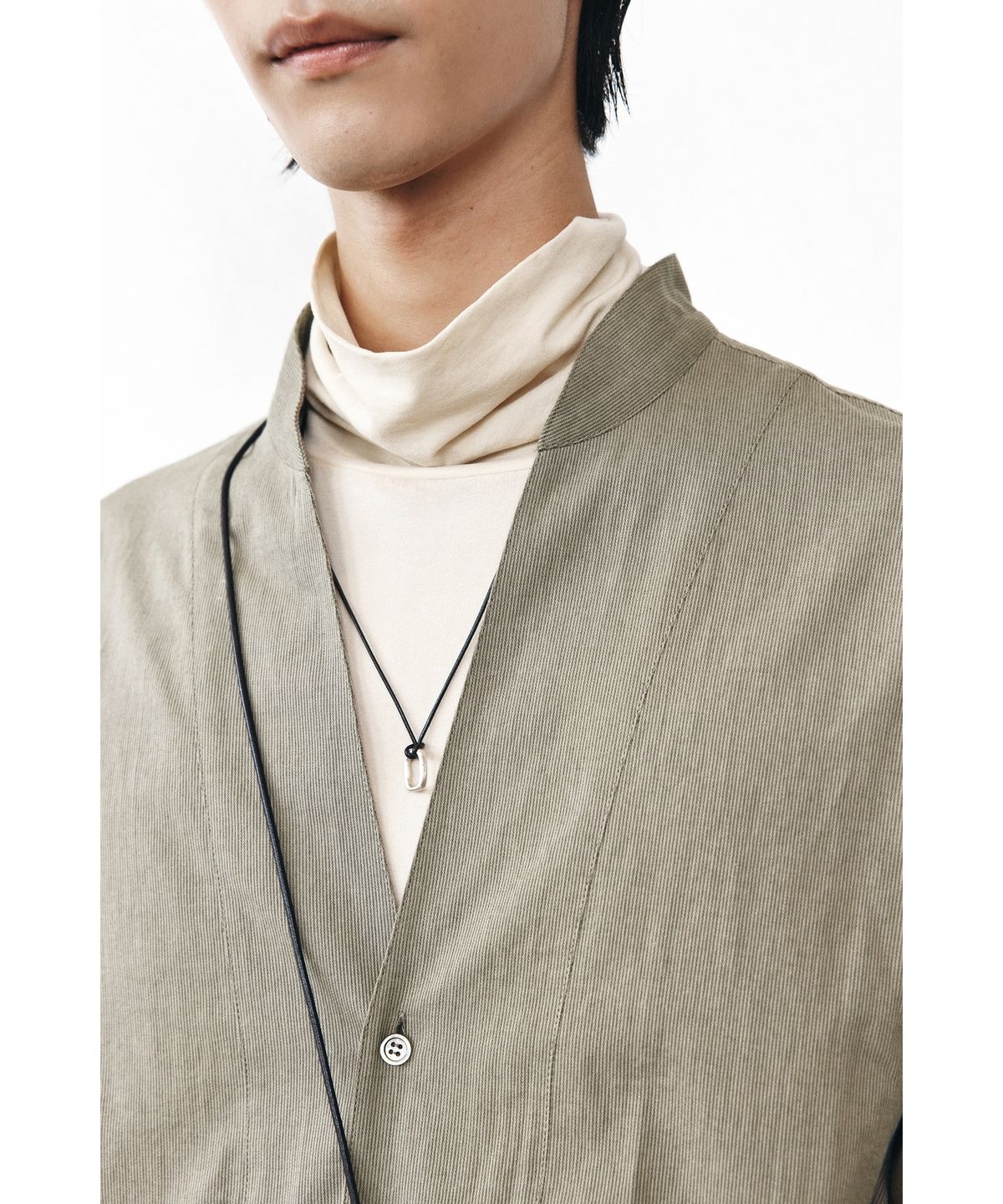 유스(YOUTH) Deep V-neck Shirt - Brown