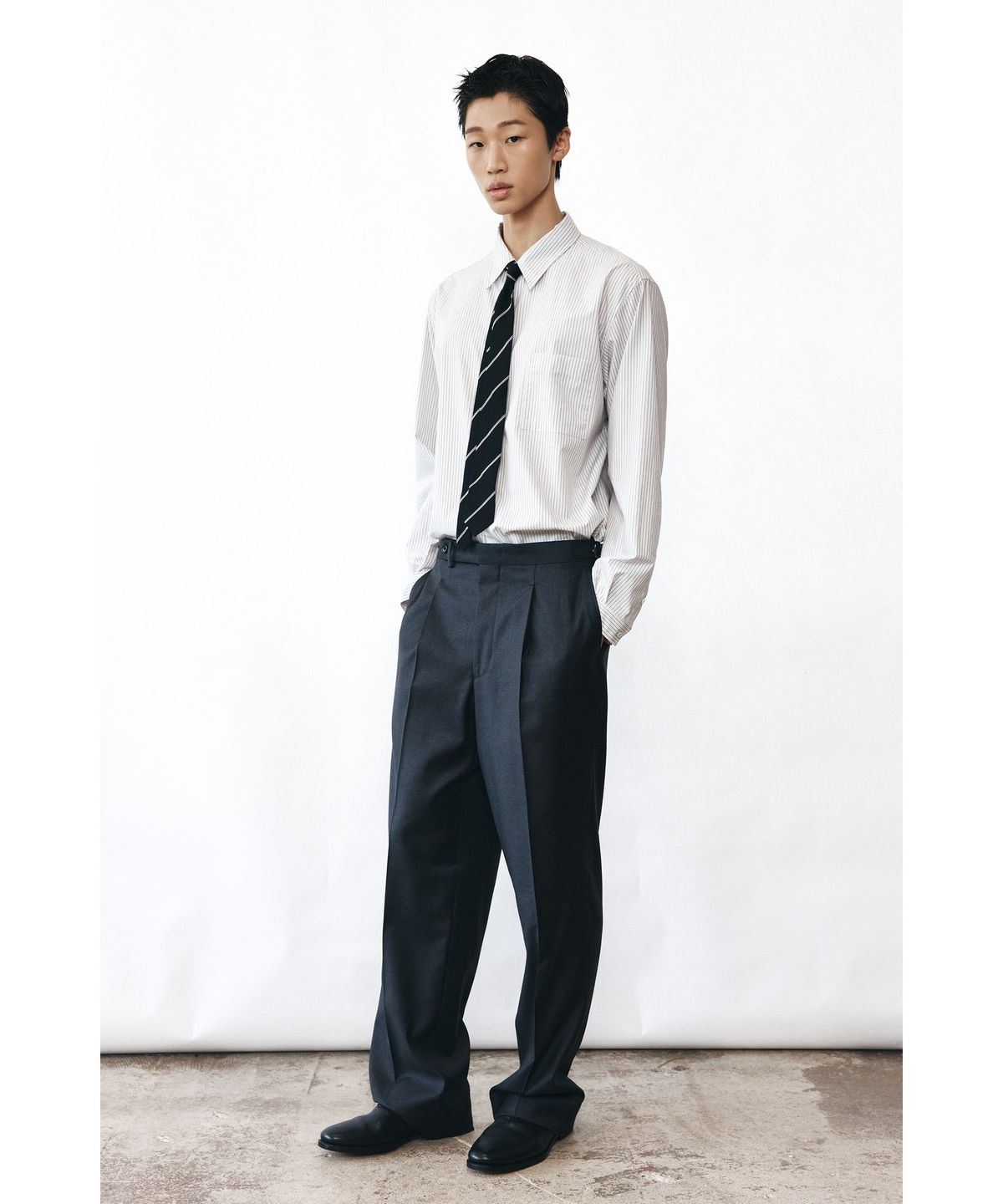 유스(YOUTH) Standard Shirt - Grey Stripe