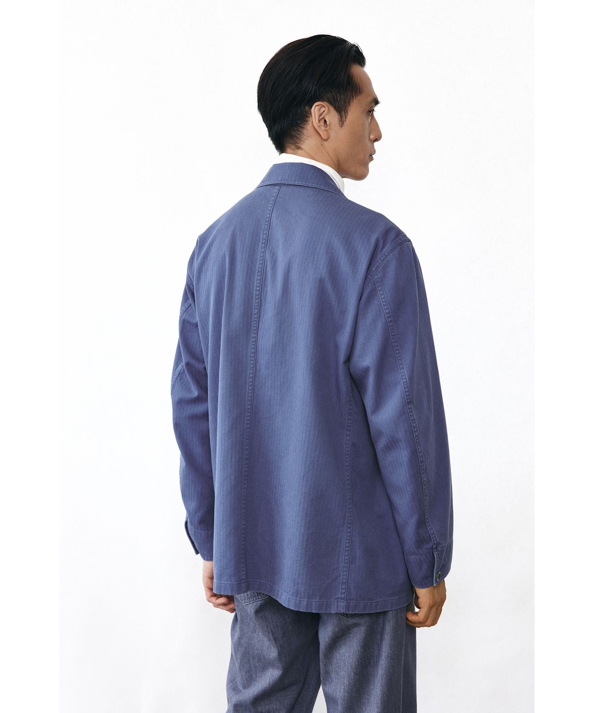 유스(YOUTH) Washed French Work Jacket - Washed Blue