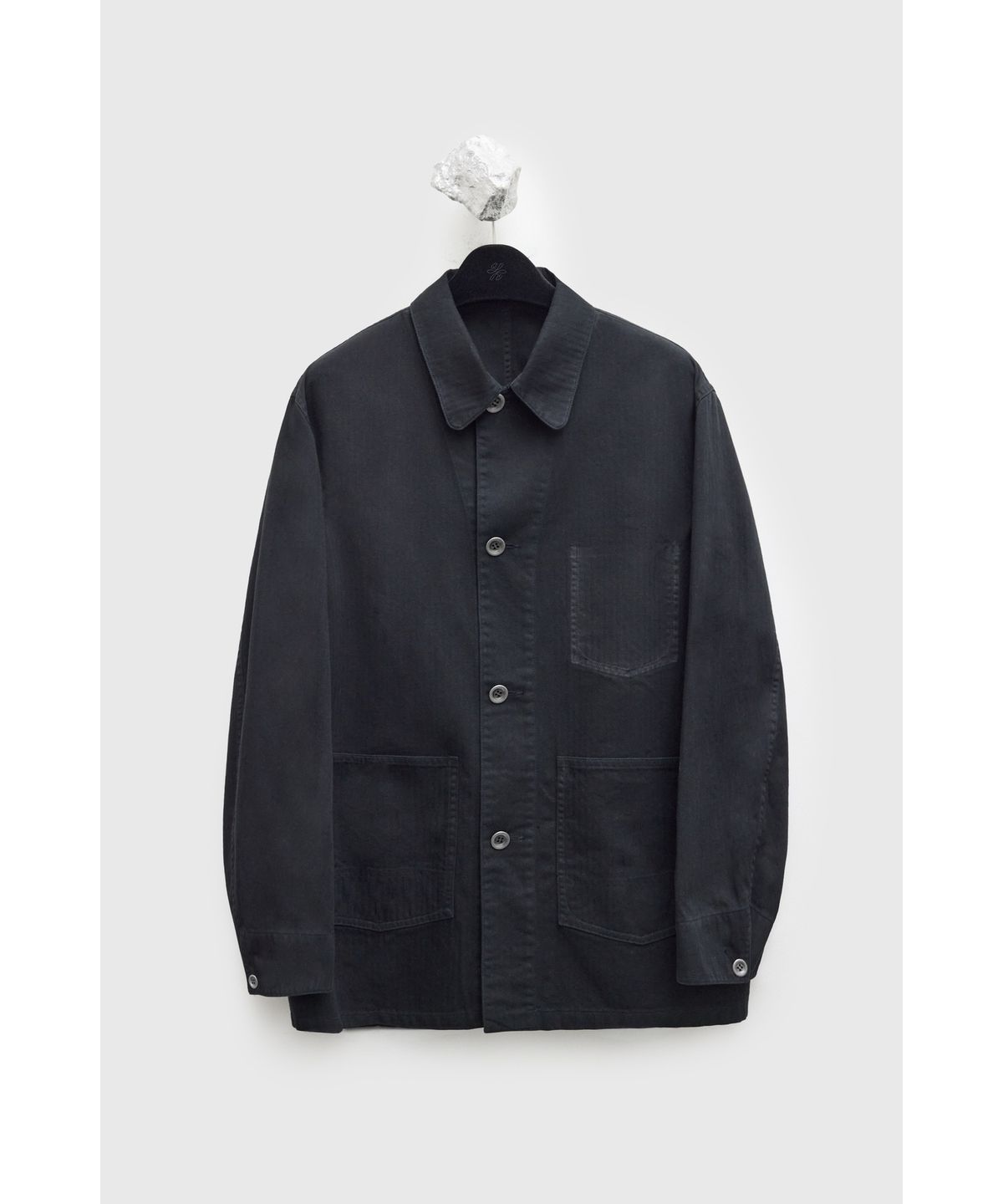 유스(YOUTH) Washed French Work Jacket - Washed Black