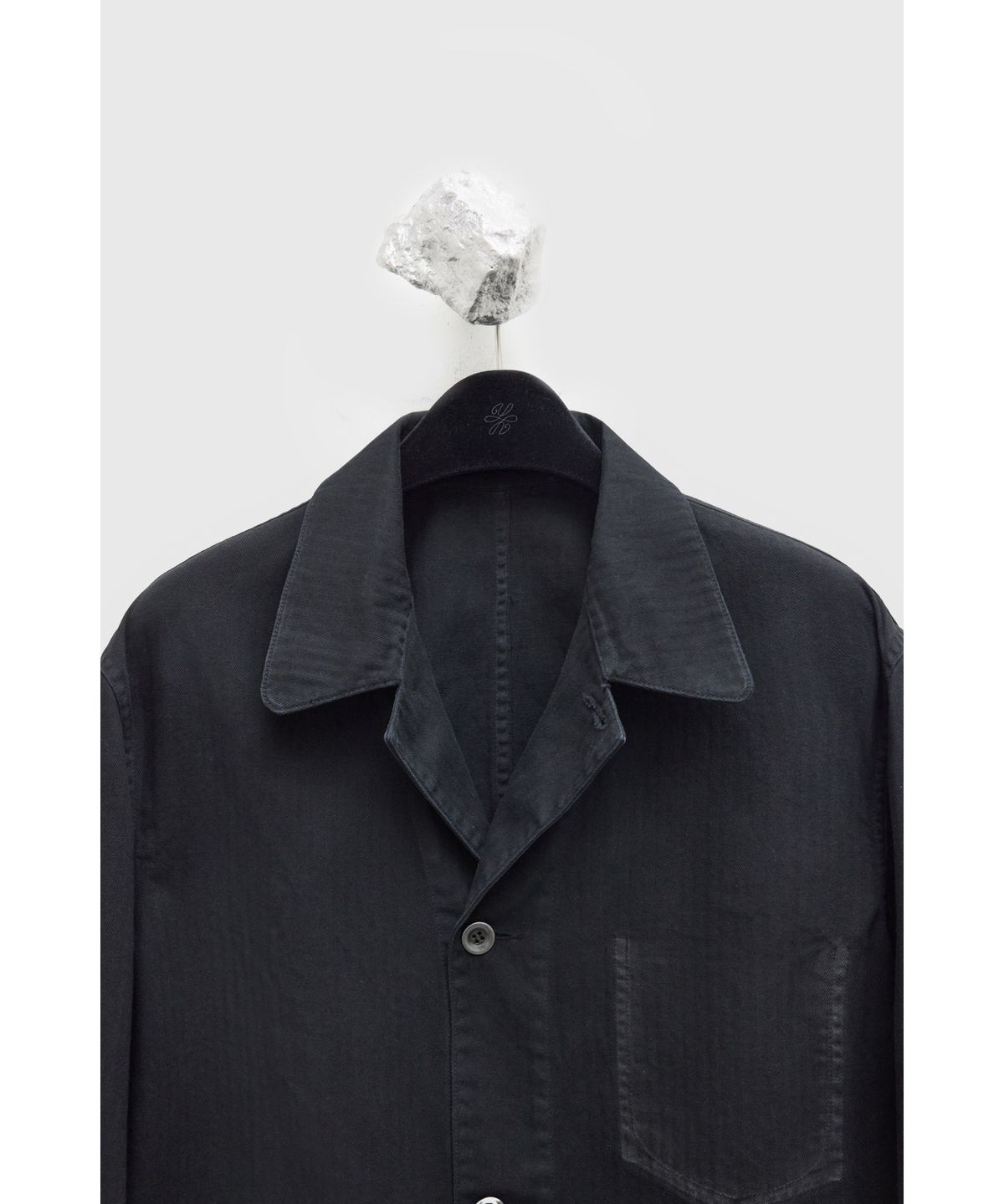 유스(YOUTH) Washed French Work Jacket - Washed Black