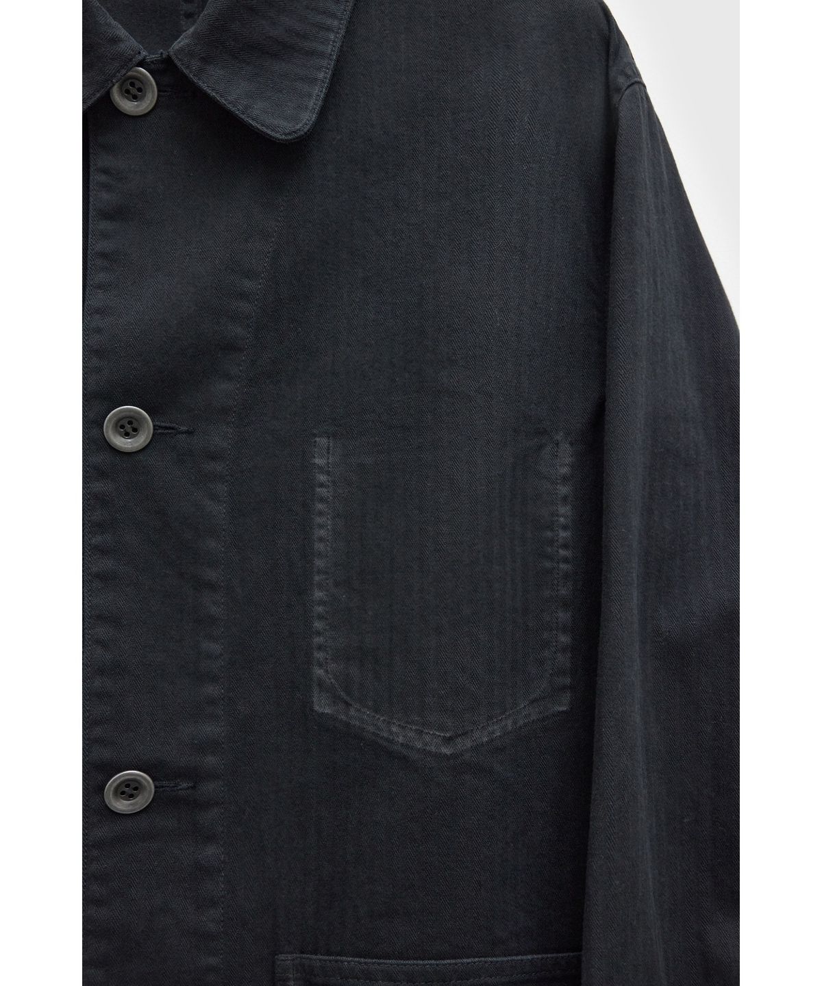 유스(YOUTH) Washed French Work Jacket - Washed Black