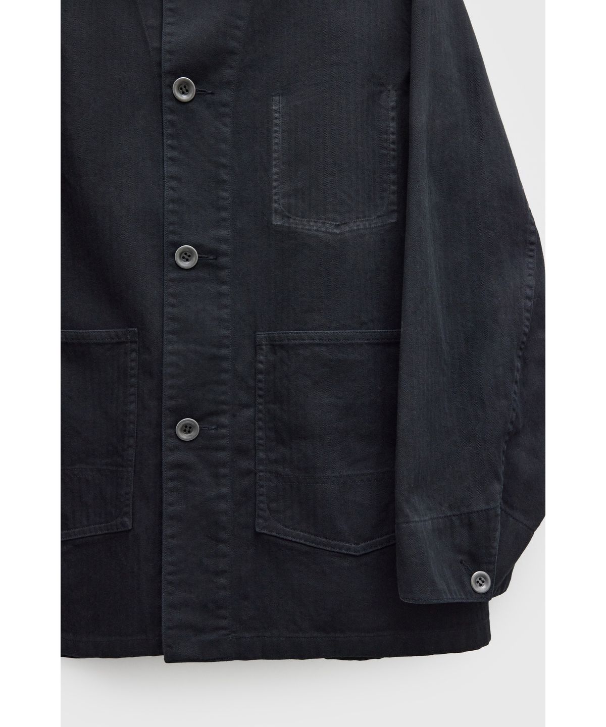 유스(YOUTH) Washed French Work Jacket - Washed Black