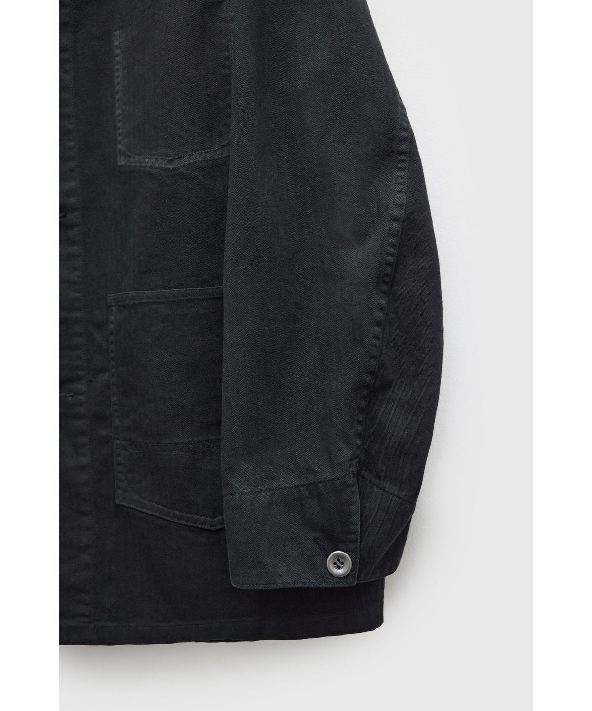 유스(YOUTH) Washed French Work Jacket - Washed Black