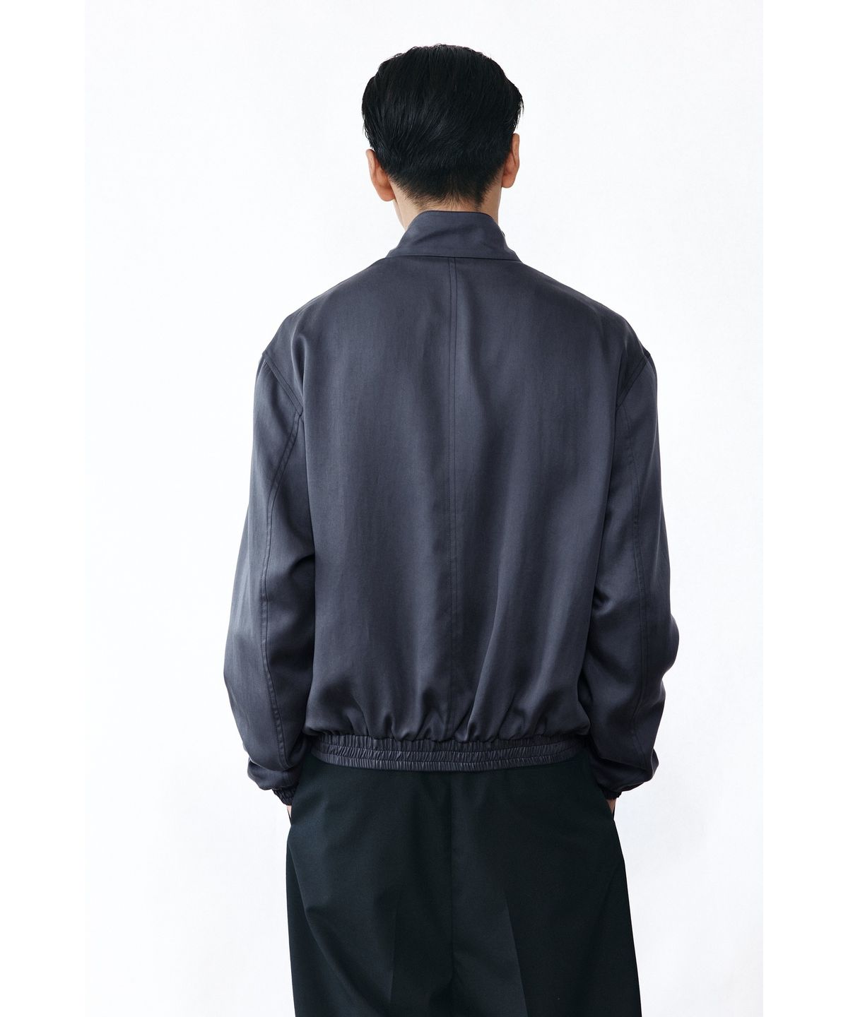 유스(YOUTH) Soft Drapery Harrington Jacket - Charcoal Grey