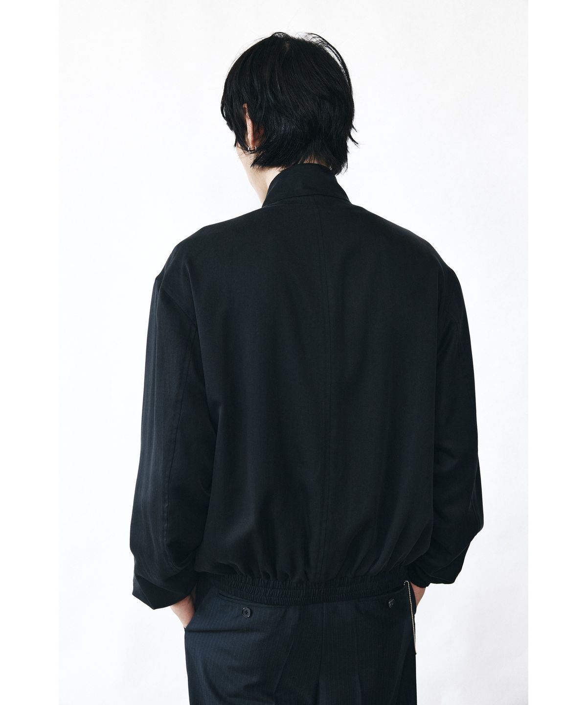 유스(YOUTH) Soft Drapery Harrington Jacket - Black