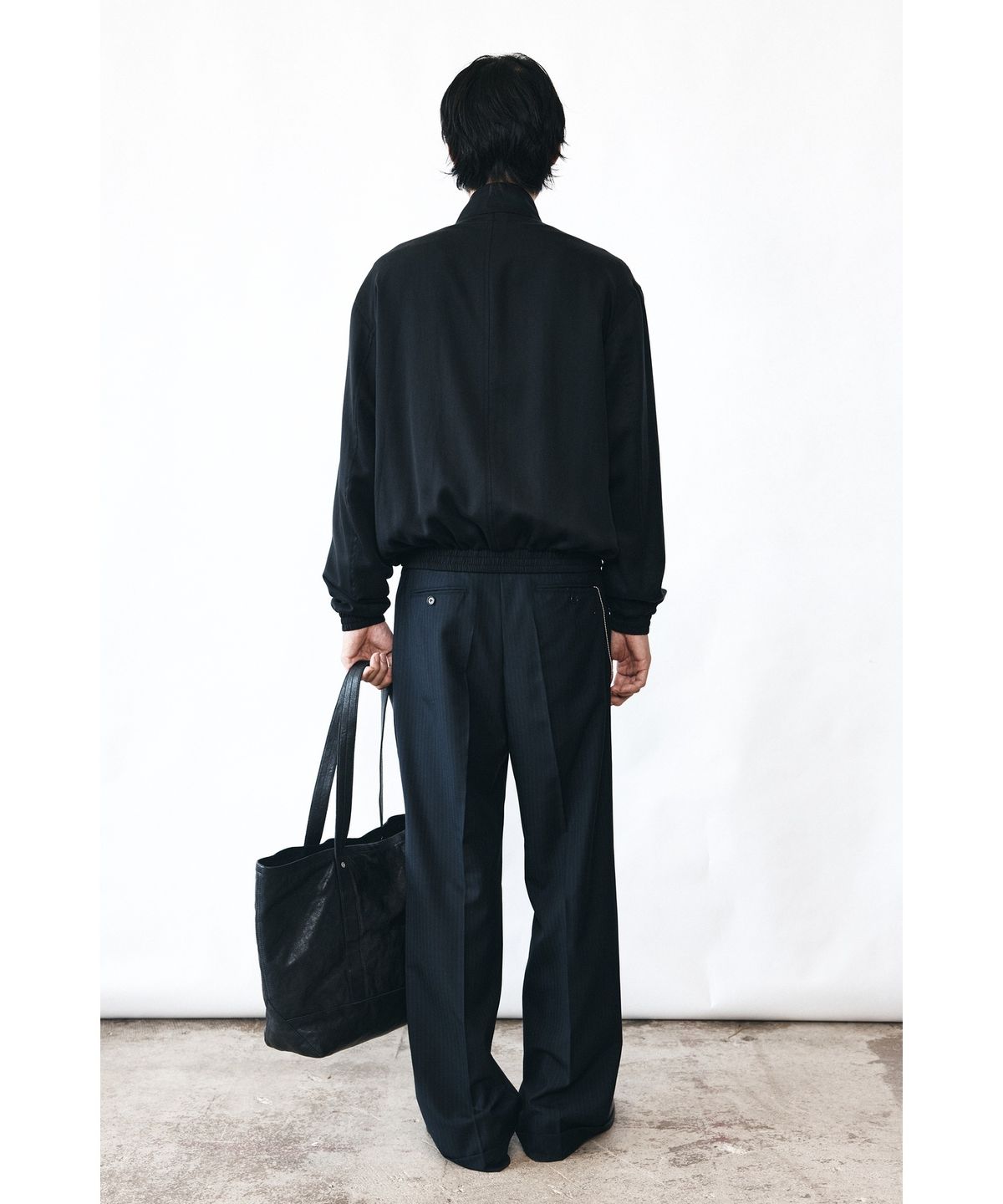 유스(YOUTH) Soft Drapery Harrington Jacket - Black