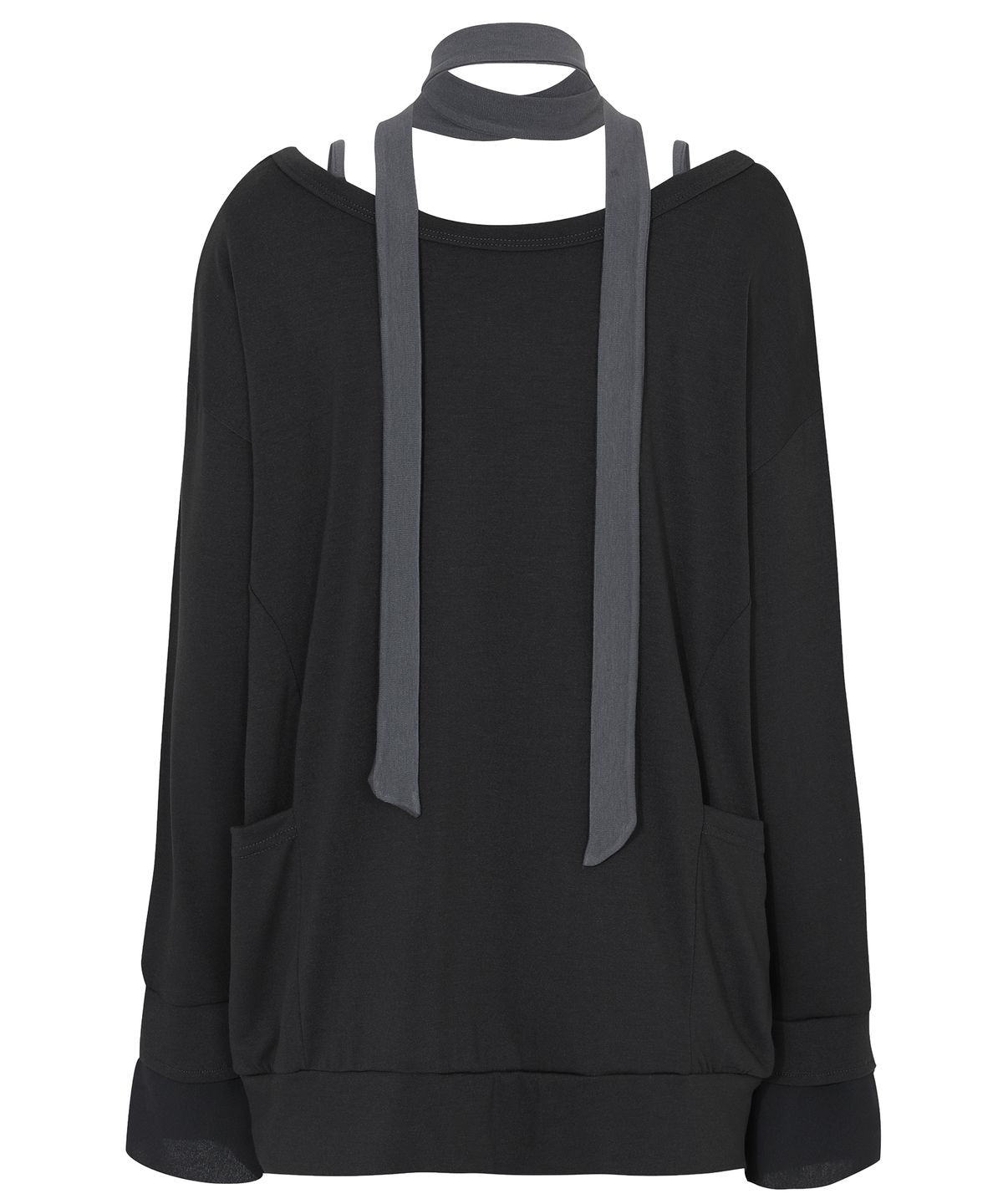 플레어업(FLAREUP) 2-Layered Offset Long Sleeve (FL-198_Black)