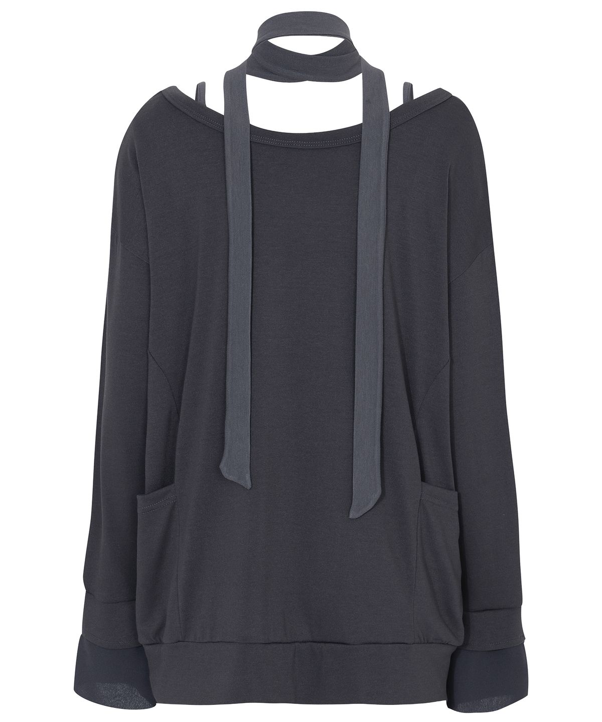 플레어업(FLAREUP) 2-Layered Offset Long Sleeve (FL-198_Charcoal)