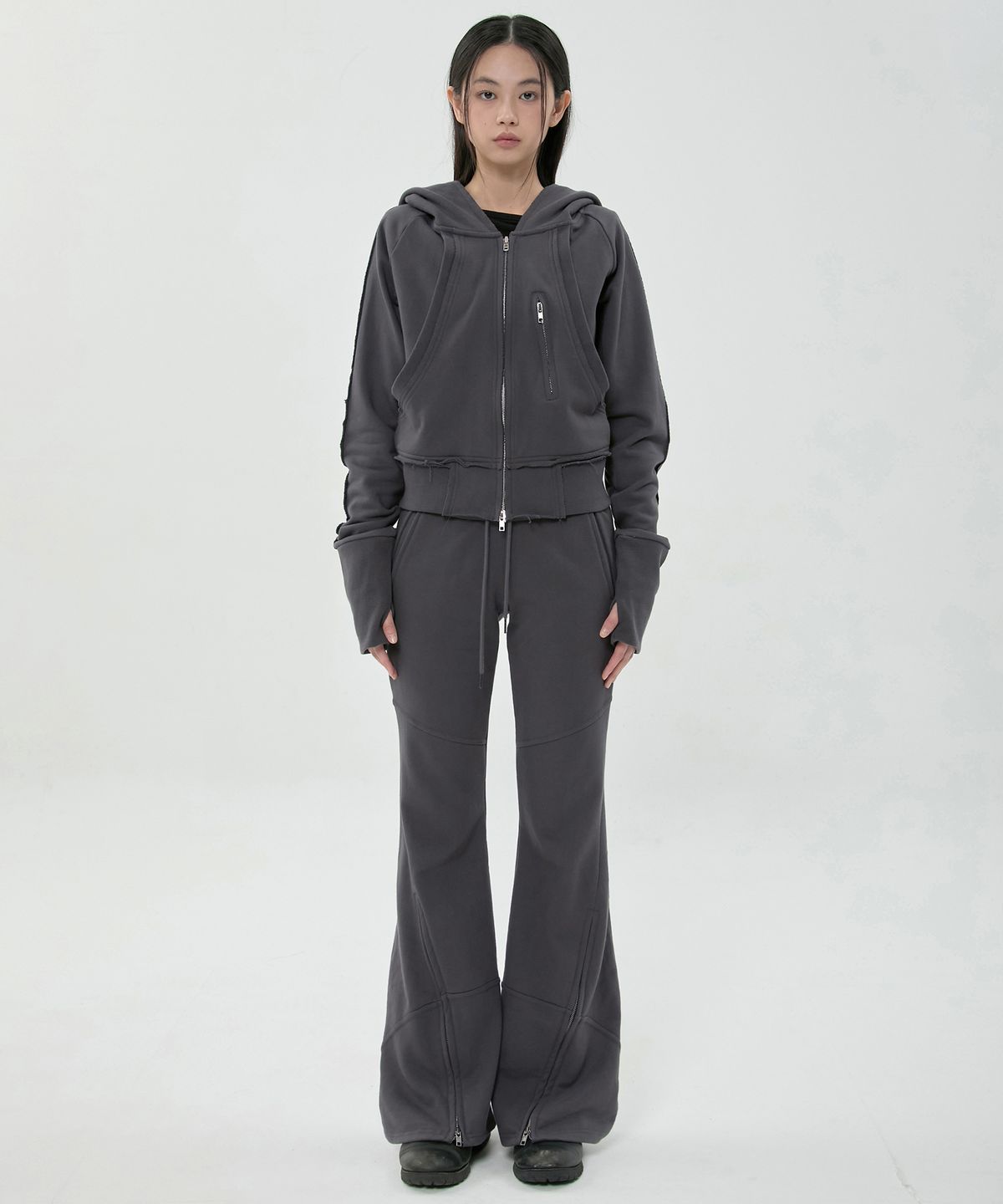 플레어업(FLAREUP) Nana Flared Sweatpants (FL-273_Charcoal)