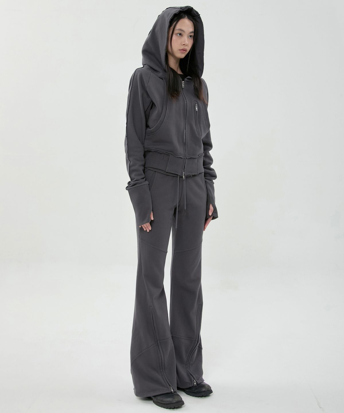 플레어업(FLAREUP) Nana Flared Sweatpants (FL-273_Charcoal)