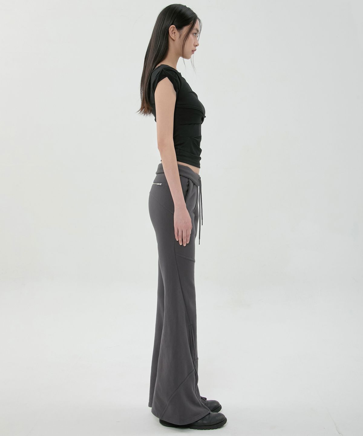 플레어업(FLAREUP) Nana Flared Sweatpants (FL-273_Charcoal)