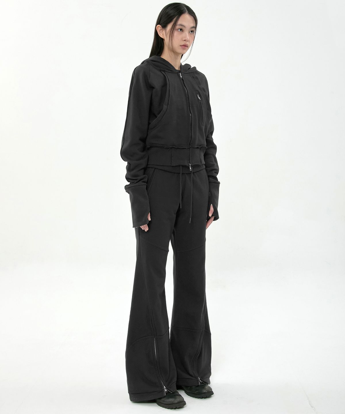 플레어업(FLAREUP) Nana Flared Sweatpants (FL-273_Black)