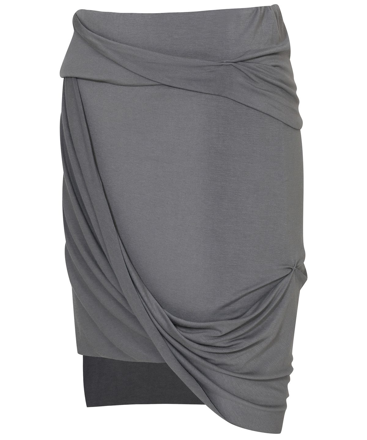 플레어업(FLAREUP) Asymmetrical Midi Skirt (FL-274_Dark Gray)