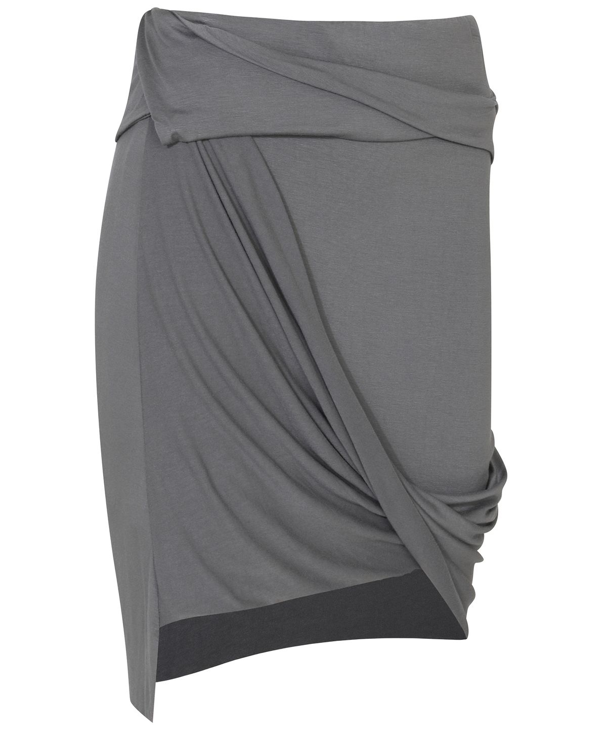 플레어업(FLAREUP) Asymmetrical Midi Skirt (FL-274_Dark Gray)