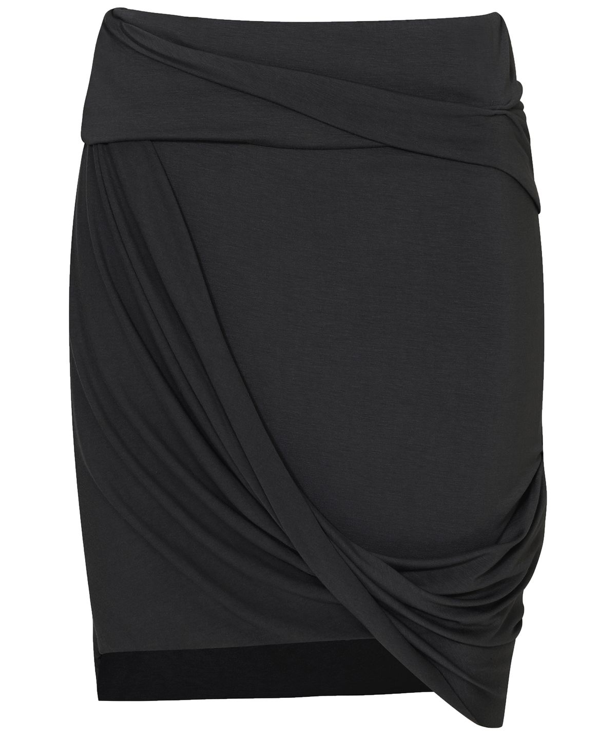 플레어업(FLAREUP) Asymmetrical Midi Skirt (FL-274_Black)