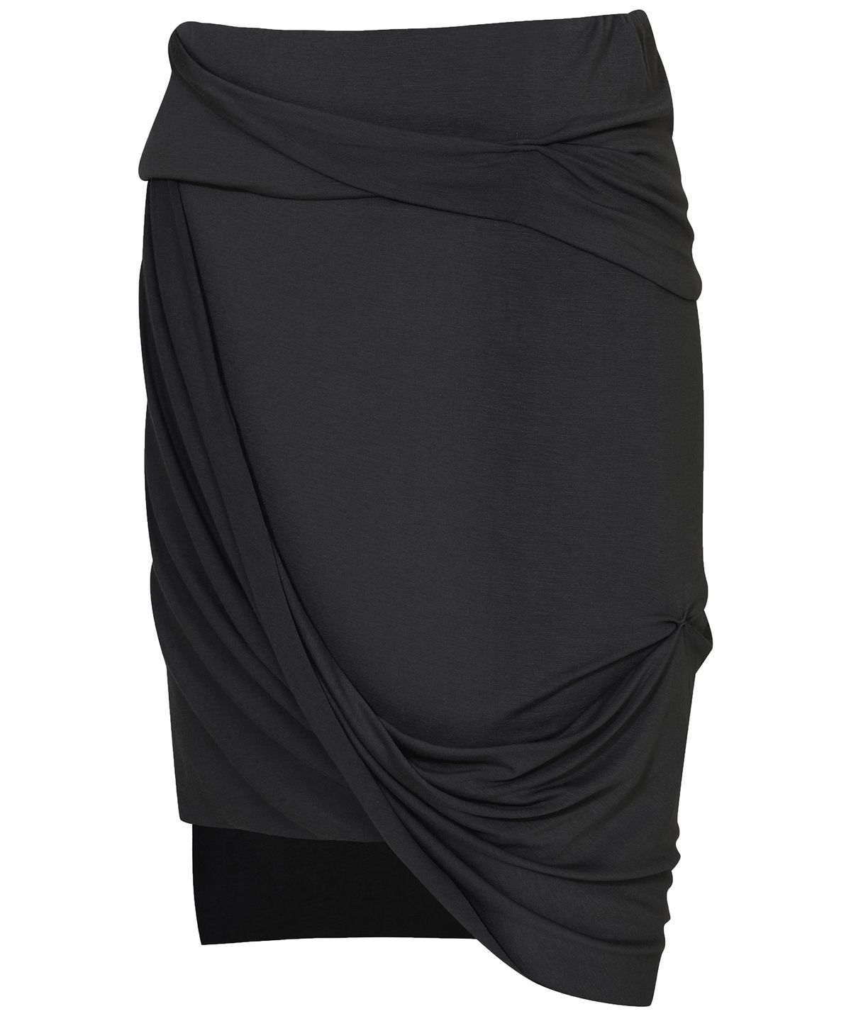 플레어업(FLAREUP) Asymmetrical Midi Skirt (FL-274_Black)