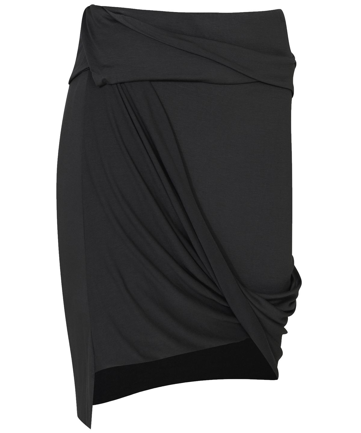 플레어업(FLAREUP) Asymmetrical Midi Skirt (FL-274_Black)