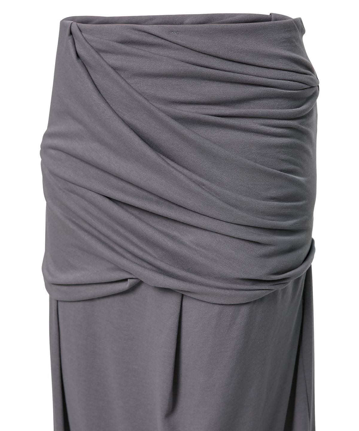 플레어업(FLAREUP) Draped Long Skirt (FL-275_Dark Gray)