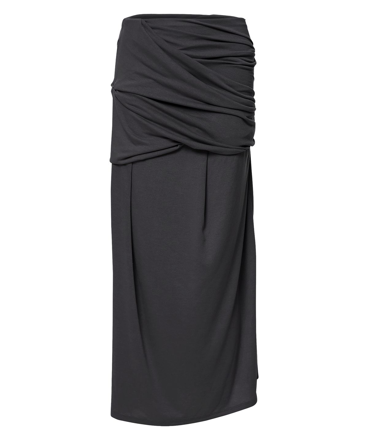 플레어업(FLAREUP) Draped Long Skirt (FL-275_Black)