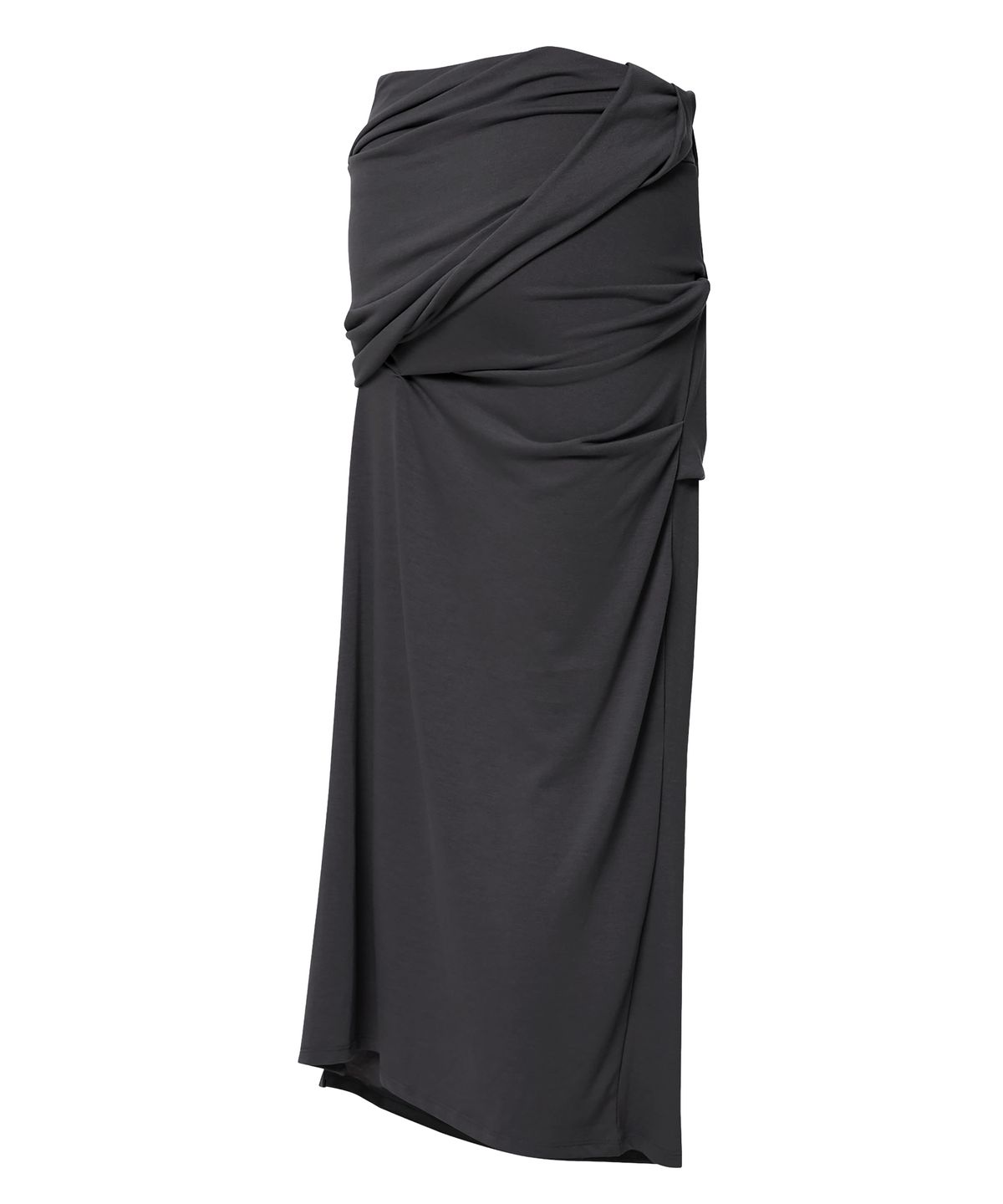 플레어업(FLAREUP) Draped Long Skirt (FL-275_Black)