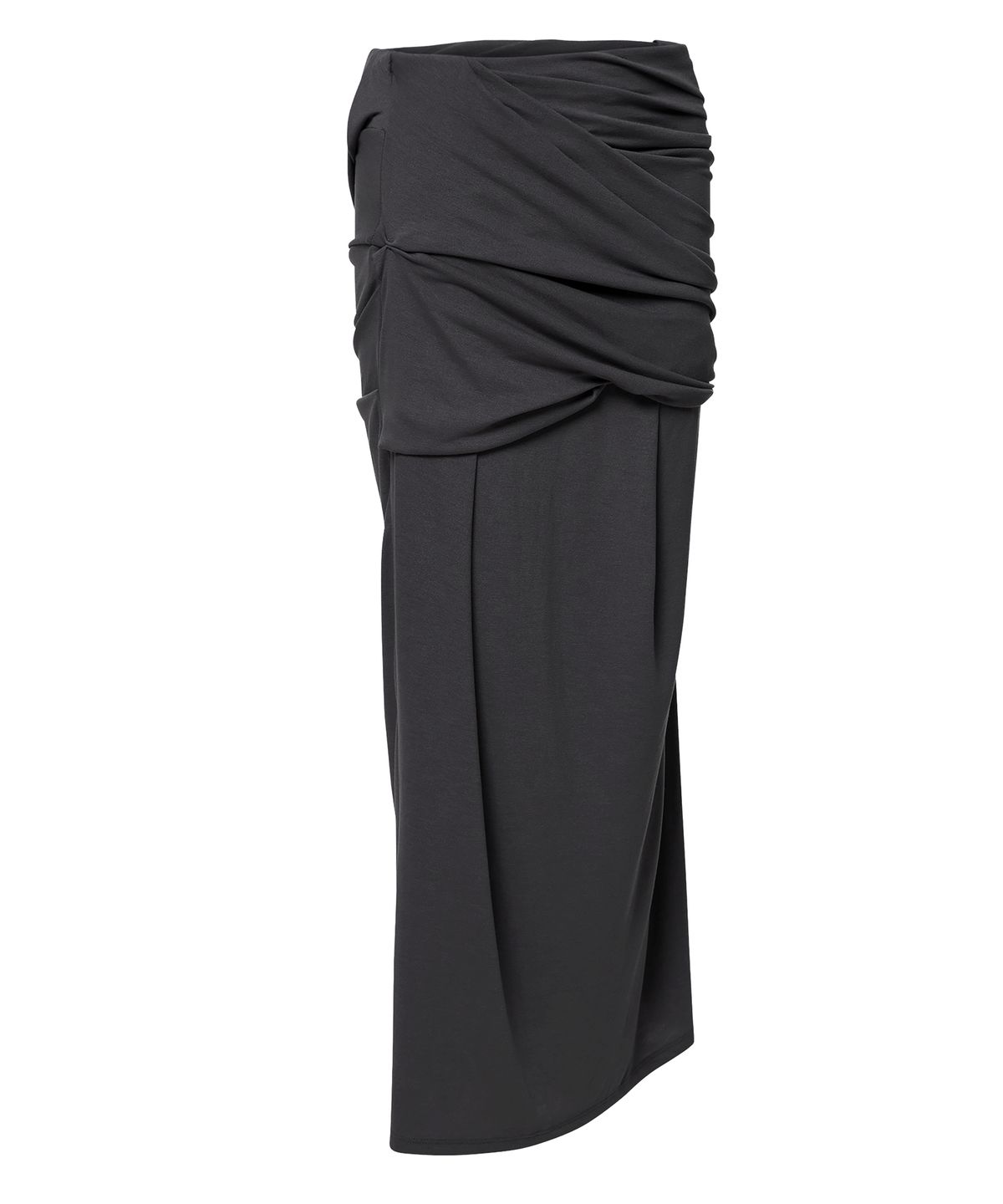 플레어업(FLAREUP) Draped Long Skirt (FL-275_Black)