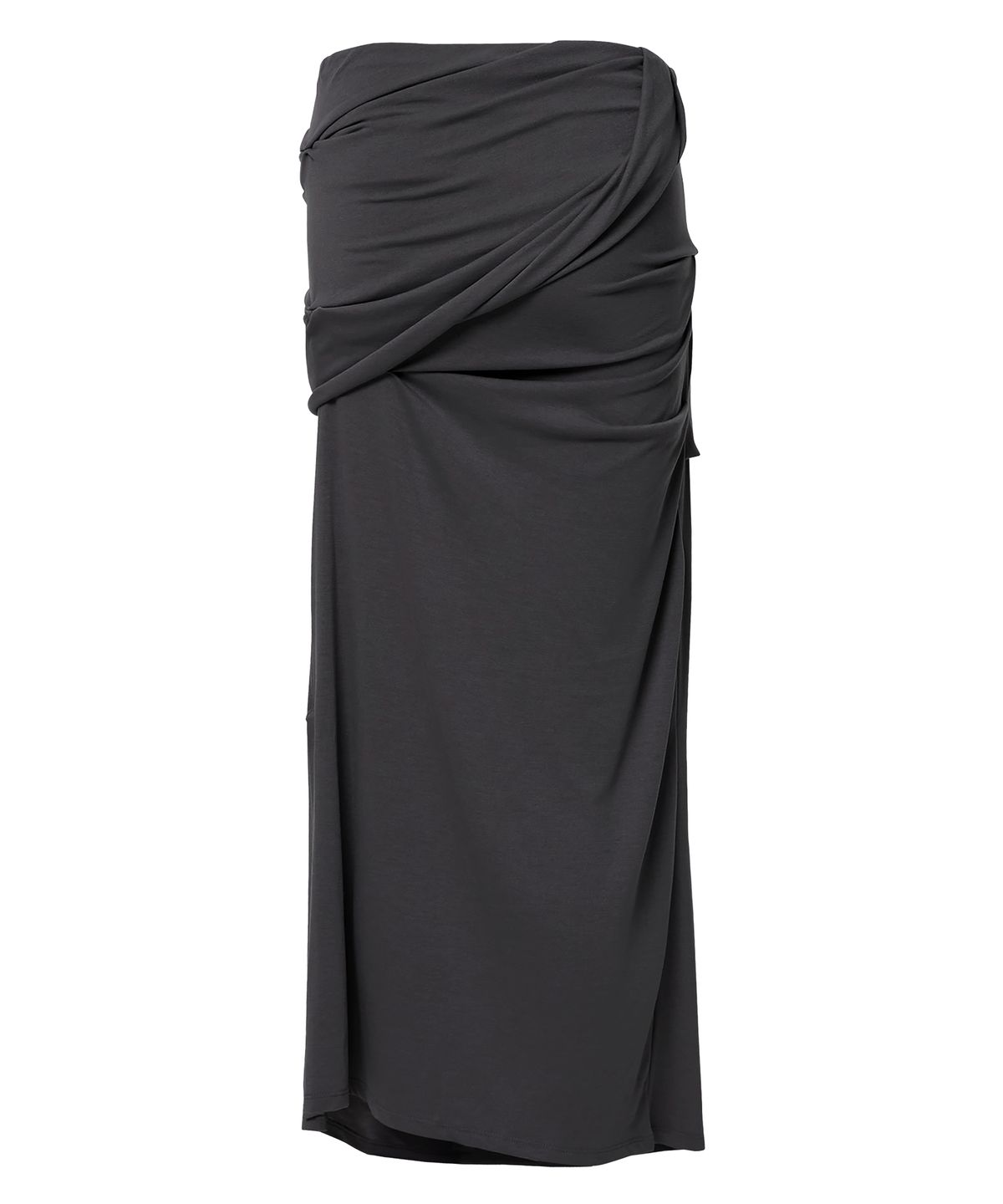 플레어업(FLAREUP) Draped Long Skirt (FL-275_Black)