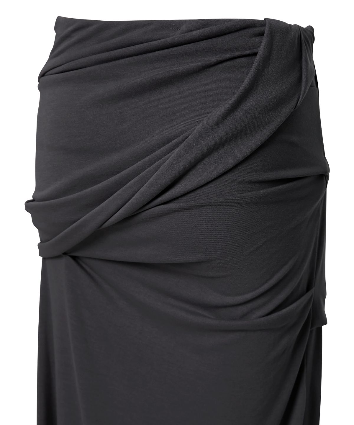 플레어업(FLAREUP) Draped Long Skirt (FL-275_Black)