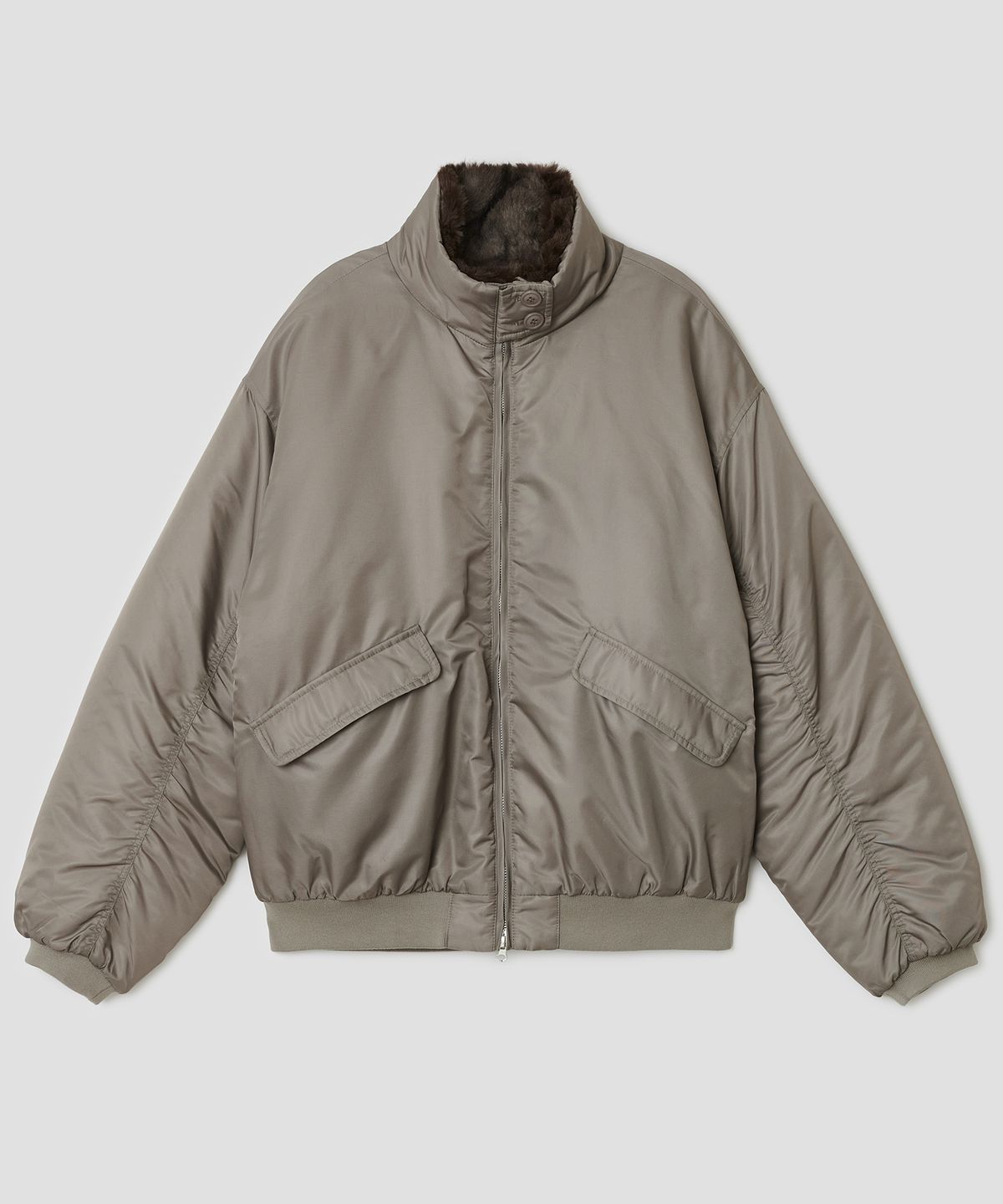 타입서비스(TYPESERVICE) Fur Collar Bomber Jacket [Beige]