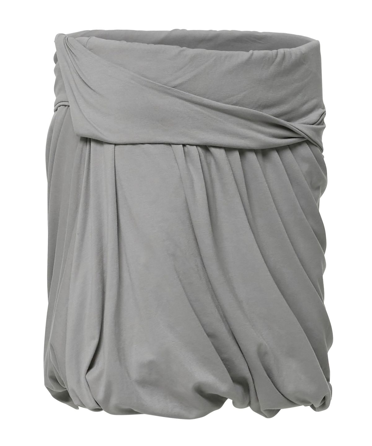 플레어업(FLAREUP) Layered Drape Midi Skirt (FL-276_Gray)