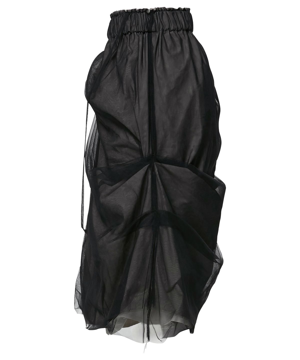 플레어업(FLAREUP) Sheer Layered Midi Skirt (FL-277_Black)