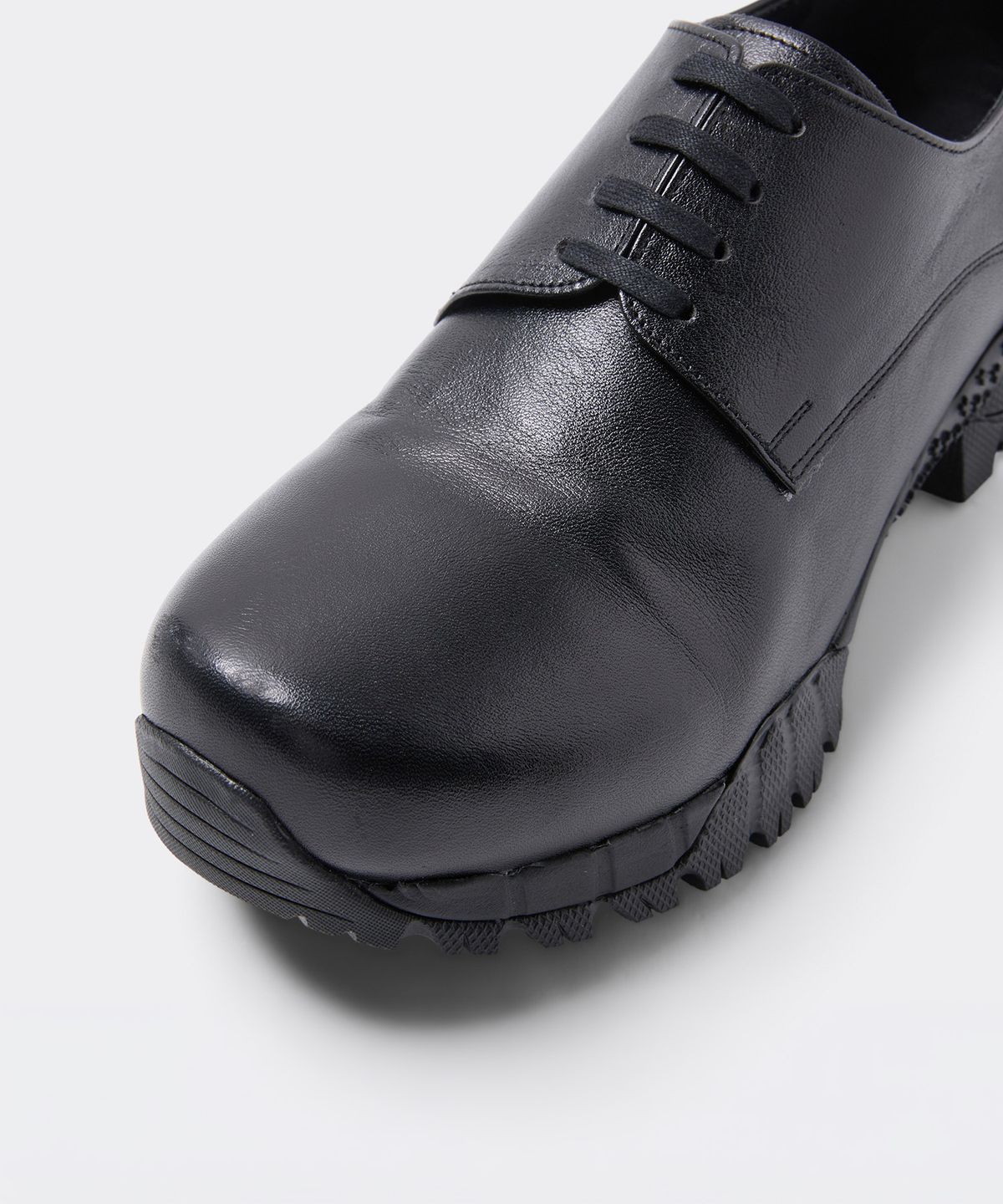 커스텀멜로우(CUSTOMELLOW) [customellow X YOWE] Black Leather Derbys Uto3 CU4AX26991BKX