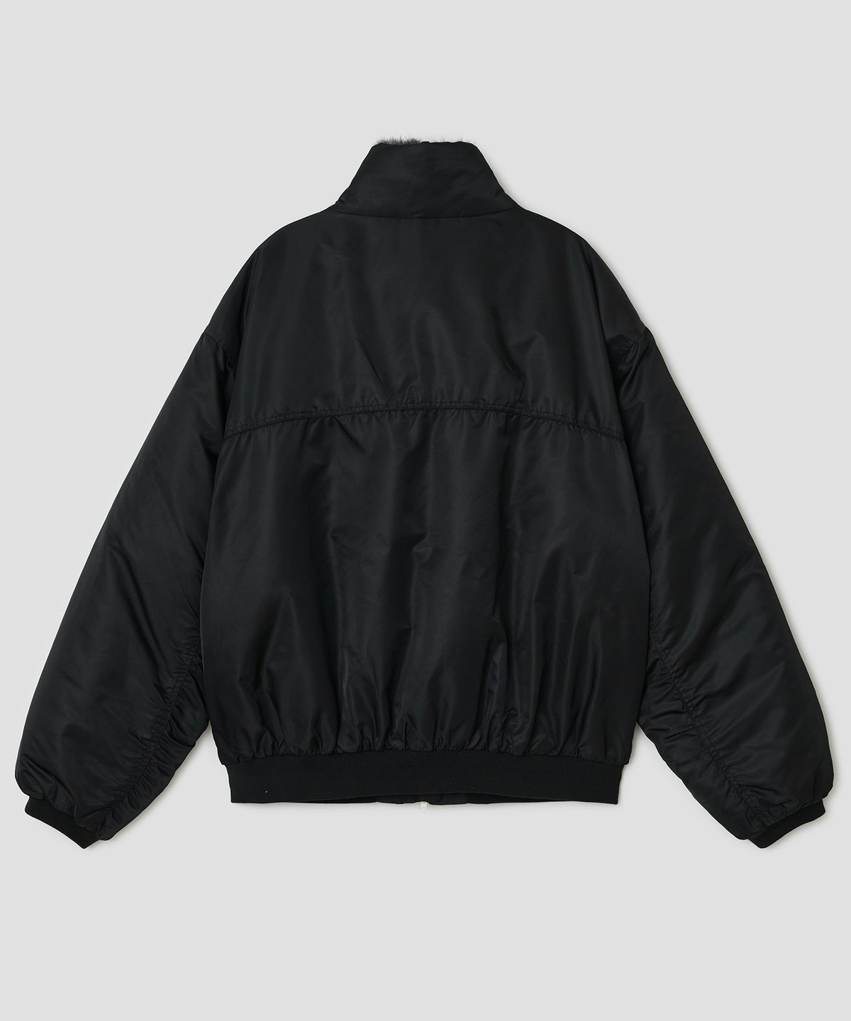 타입서비스(TYPESERVICE) Fur Collar Bomber Jacket [Black]