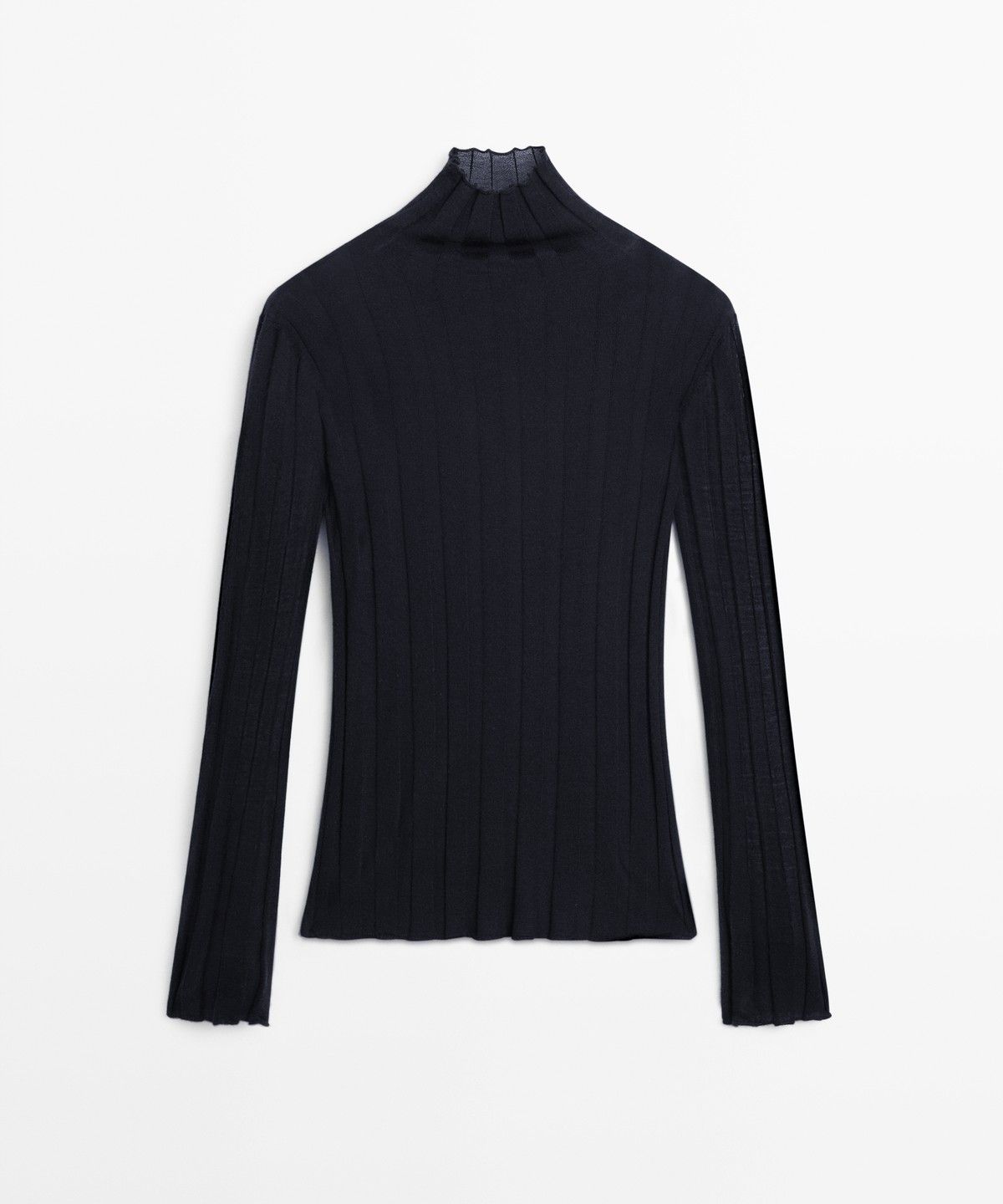 마시모두띠(MASSIMO DUTTI) 골지 모크 넥 니트 스웨터
