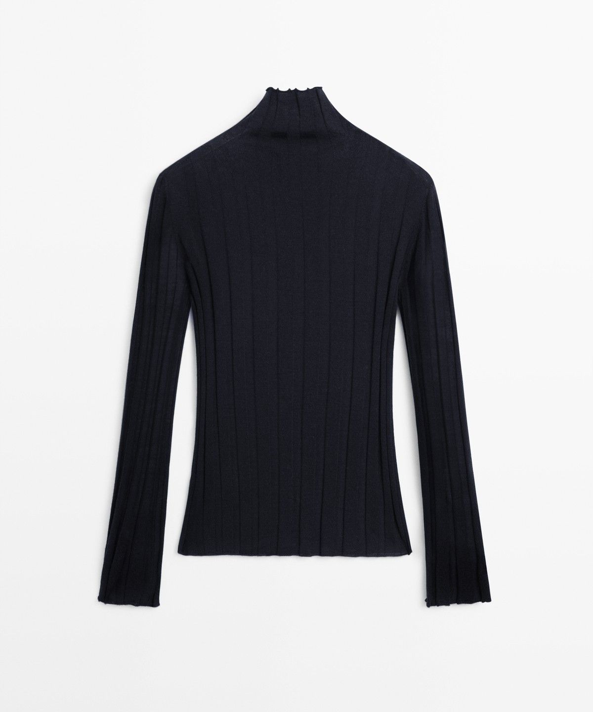 마시모두띠(MASSIMO DUTTI) 골지 모크 넥 니트 스웨터