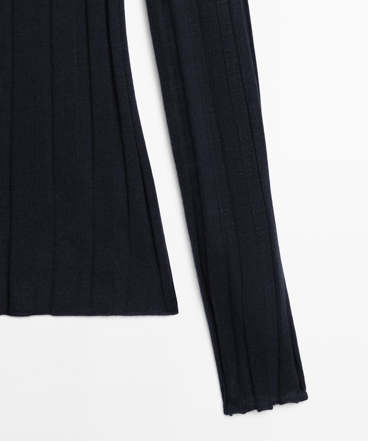 마시모두띠(MASSIMO DUTTI) 골지 모크 넥 니트 스웨터