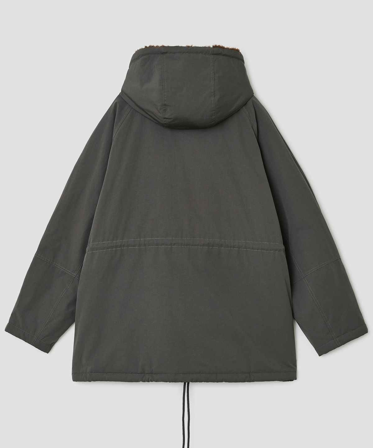 타입서비스(TYPESERVICE) Fur Trim Padded Jacket [Charcoal]