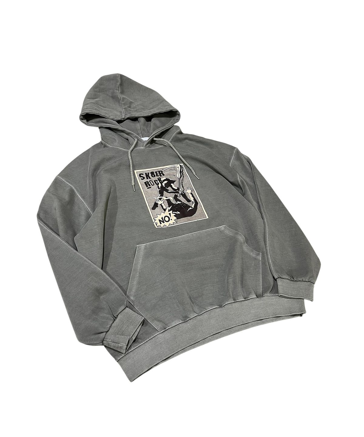 스케이터락(SK8ER ROCK) No Control Pigment Sweat Hooide (Gray)